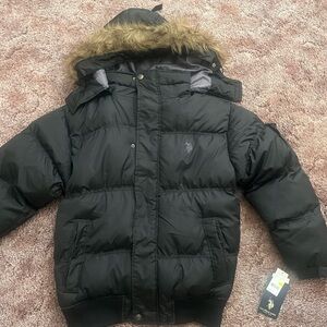 U.S. Polo Assn. Black Jacket with hood